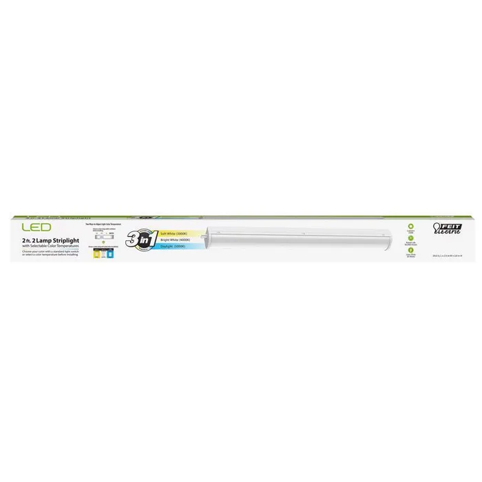 Feit 24.6 in. L White Hardwired LED Strip Light 2200 lm