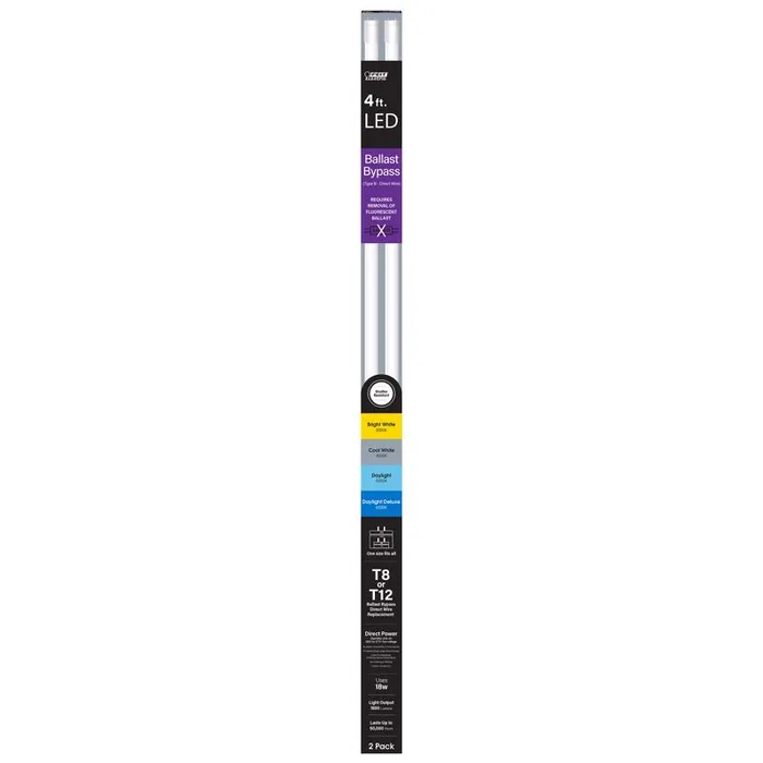 Feit Tubular White 48 in. G13 T8 LED Linear 32 Watt Equivalence 2 pk (Pack of 10)