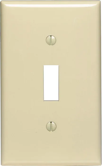 Leviton Ivory 1 gang Nylon Toggle Wall Plate 1 pk (Pack of 20)