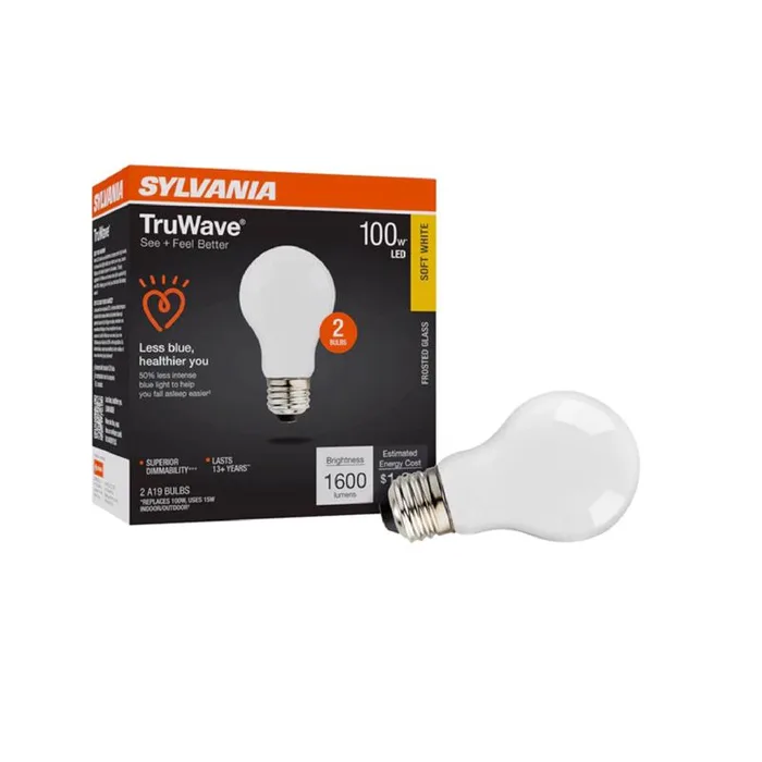 Sylvania TruWave A19 E26 (Medium) LED Bulb Soft White 100 Watt Equivalence 2 pk (Pack of 3)