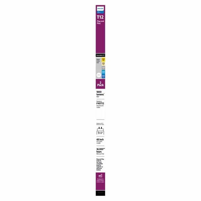 Philips LED Multi-CCT 48 in. G13 T12 Linear 32 Watt Equivalence 2 pk (Pack of 5)