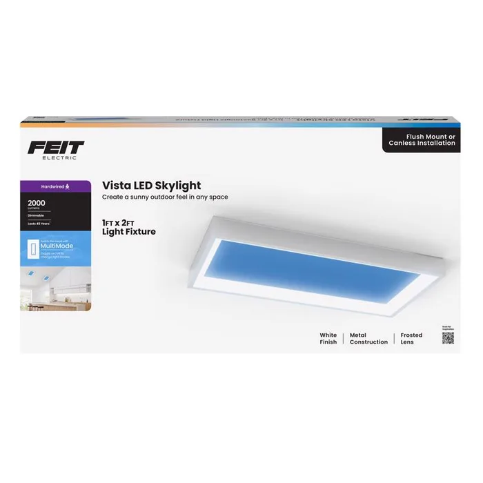Feit 2.05 in. H X 11.97 in. W X 23.78 in. L LED Flat Panel Light Fixture