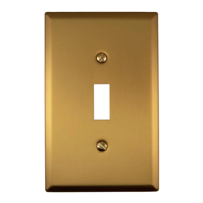 Amerelle Oxford Brushed Gold 1 gang Steel Toggle Wall Plate 1 pk