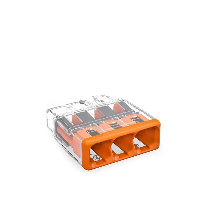 Wago 3 Port Push-In Wire Connector 10 pk