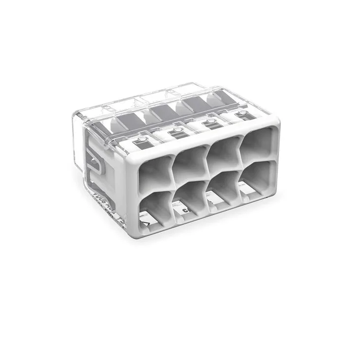 Wago 8 Port Push-In Wire Connector 5 pk