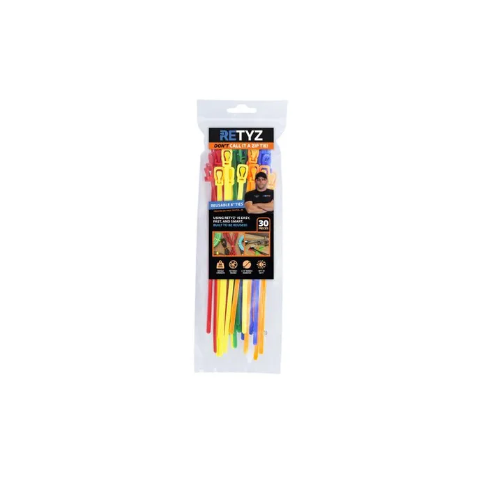 RETYZ 8 in. L Assorted Cable Tie 1 pk