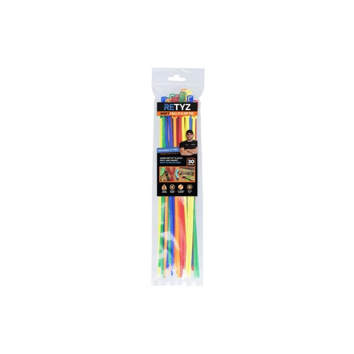 RETYZ 12 in. L Assorted Cable Tie 30 pk