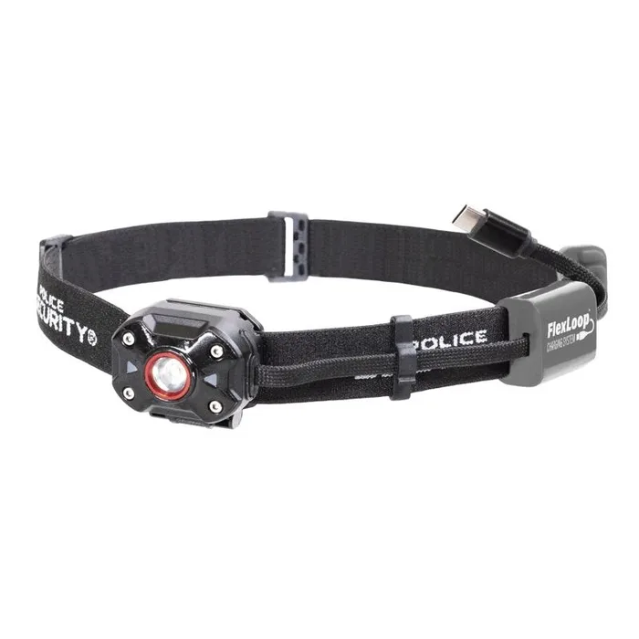 Police Security 600 lm Black LED Rechargeable Head Lamp
