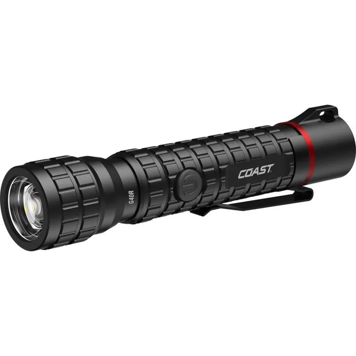 COAST G40R 1000 lm Black LED Rechargeable Rechargeable Flashlight 18650 Battery