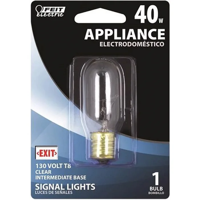 Feit 40 W T8 Appliance Incandescent Bulb E17 (Intermediate) Soft White 1 pk (Pack of 6)