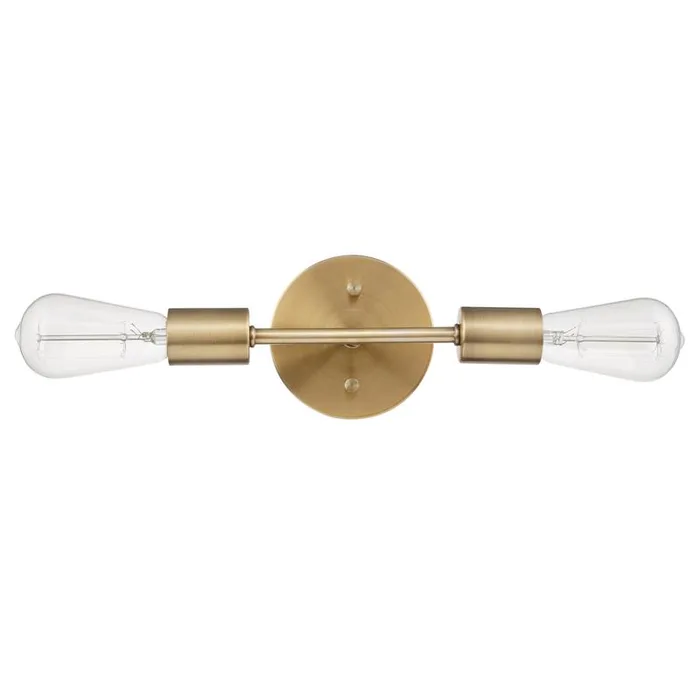 Globe Electric Matte Bronze 2 lights Incandescent Vanity Light Wall Mount
