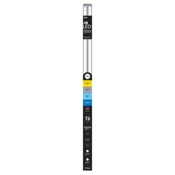 Feit Linear Adjustable White 48 in. Bi-Pin T8 LED Tube 32 Watt Equivalence 2 pk (Pack of 10)