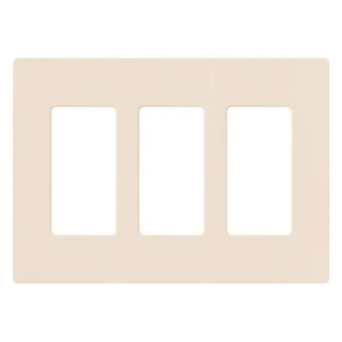 Lutron Claro Light Almond 3 gang Plastic Decorator Wall Plate 1 pk