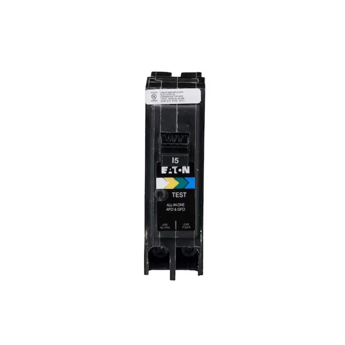 Eaton 15 amps Arc Fault/Ground Fault Single Pole Circuit Breaker