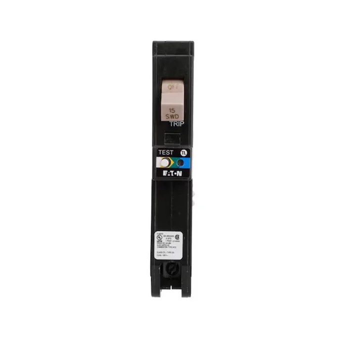 Eaton 15 amps Arc Fault/Ground Fault Single Pole Circuit Breaker