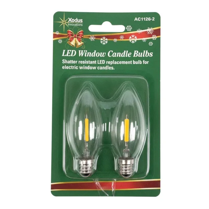 Xodus Innovations Decorative E12 (Candelabra) Filament LED Bulb Warm Candle Light 7 Watt Equivalence (Pack of 12)