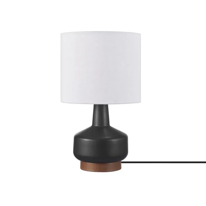 Globe Electric 15 in. Matte Black Table Lamp