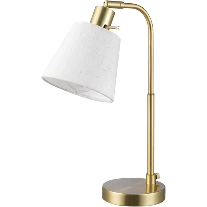Globe Electric 16.1 in. Matte Brass Desk Lamp