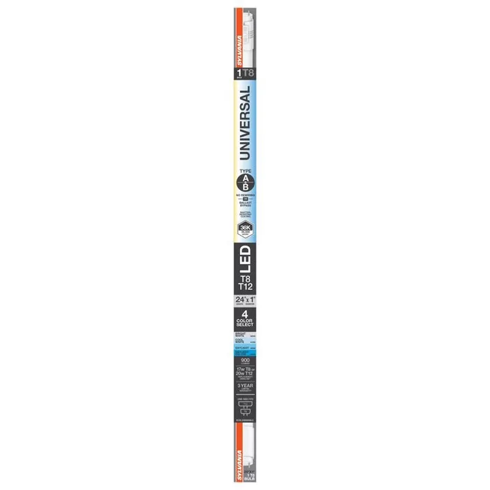 Sylvania T8 CCT 24 in. G13 Linear LED Tube 17 Watt Equivalence 1 pk