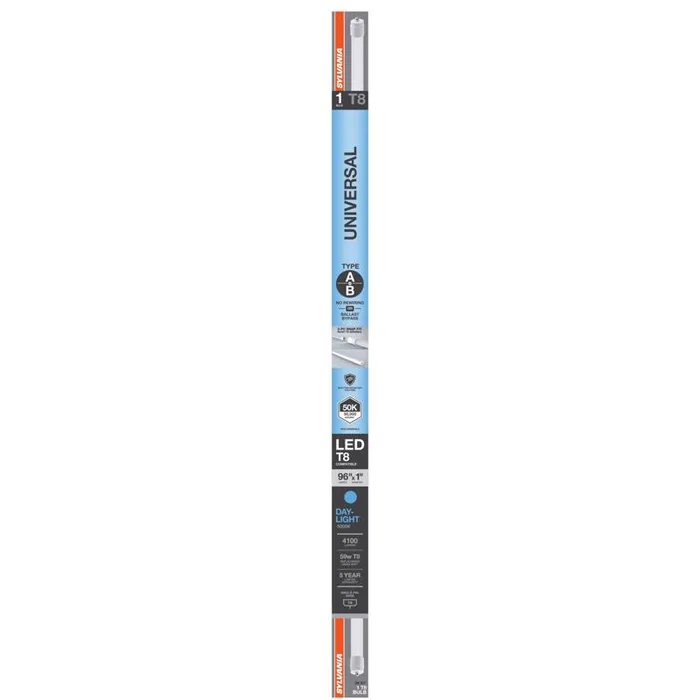 Sylvania Universal A/B LED 5000K 96 in. Single Pin Linear T8 LED Tube 75 Watt Equivalence 1 pk
