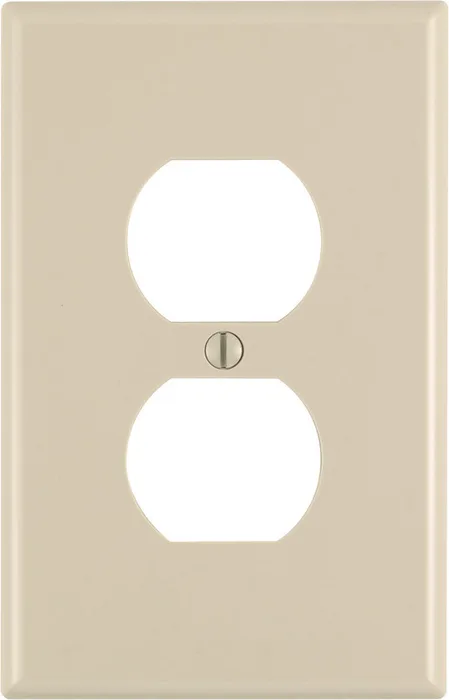 Leviton Ivory 1 gang Nylon Duplex Wall Plate 1 pk (Pack of 20)