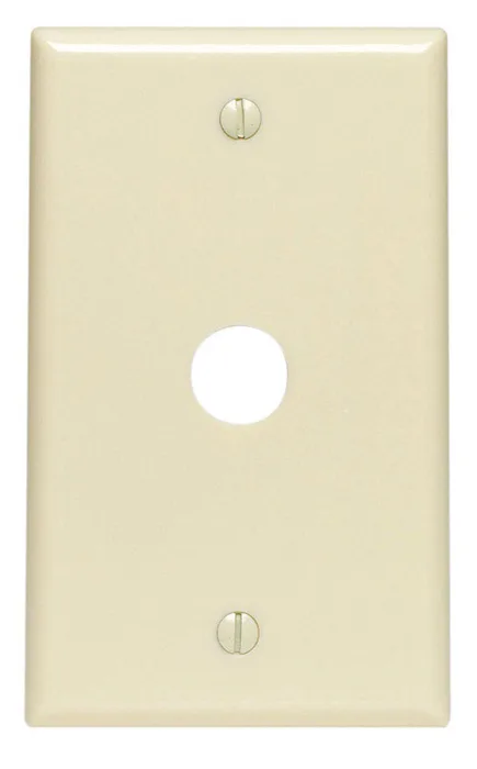 Leviton Ivory 1 gang Thermoset Plastic Cable/Telco Wall Plate 1 pk