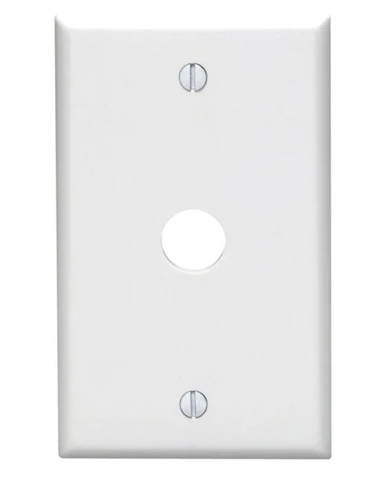 Leviton White 1 gang Thermoset Plastic Cable/Telco Wall Plate 1 pk