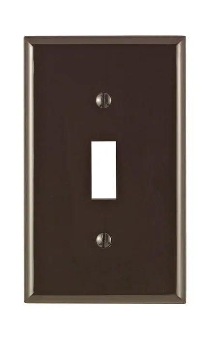 Leviton Brown 1 gang Nylon Toggle Wall Plate 1 pk