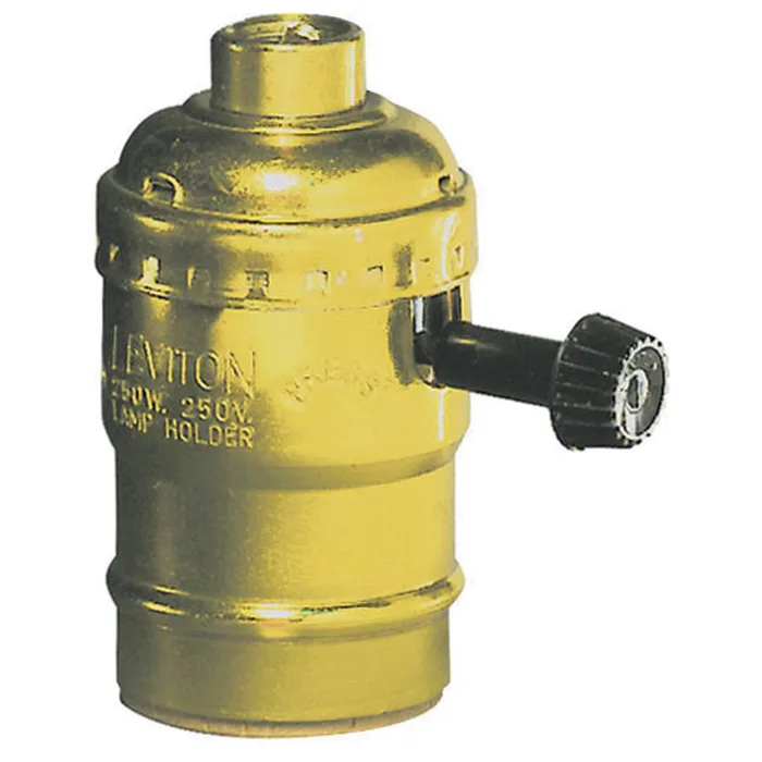 Leviton Aluminum Incandescent Medium Base Lampholder 1 pk (Pack of 10)