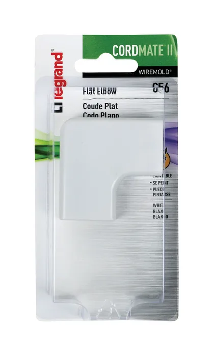Legrand CordMate II 2 in. L Flat Elbow 1 pk