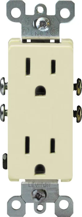 Leviton Decora 15 amps 125 V Duplex Ivory Outlet 5-15R 1 pk