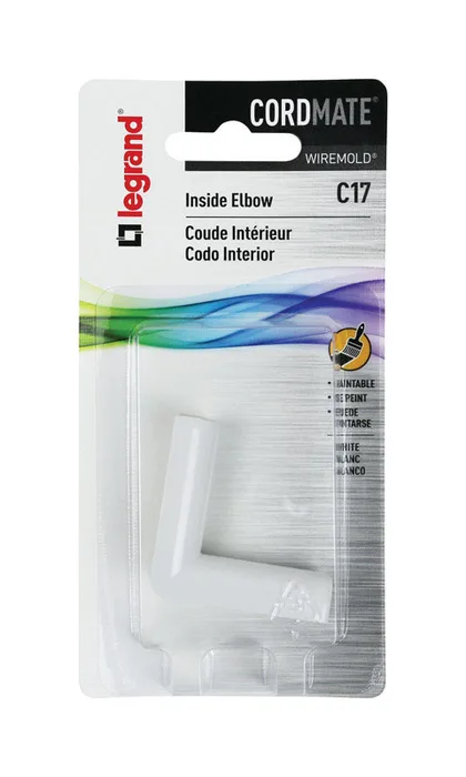 Legrand CordMate 1.63 in. L Inside Elbow 1 pk