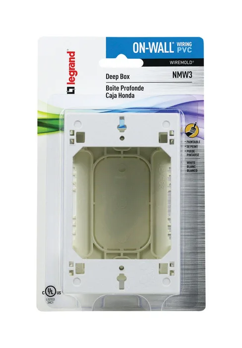 Legrand Rectangle PVC 2 gang Outlet Box White