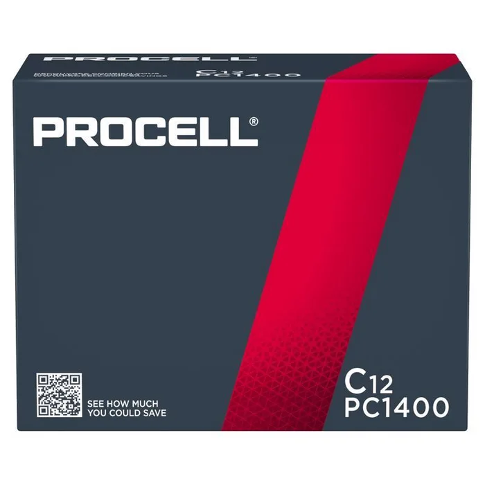 Procell 2.0 C Alkaline Batteries 12 pk Boxed