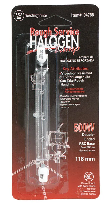 Westinghouse Rough Service 500 W T3 Utility Halogen Bulb 9,500 lm White 1 pk (Pack of 6)