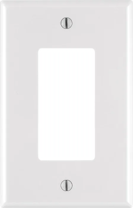 Leviton Decora White 1 gang Nylon Decorator Wall Plate 1 pk (Pack of 20)