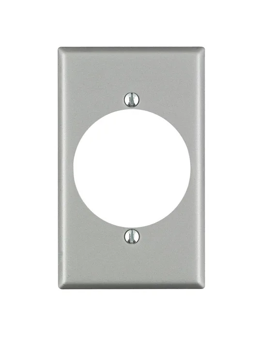 Leviton Silver 1 gang Aluminum Outlet Wall Plate 1 pk
