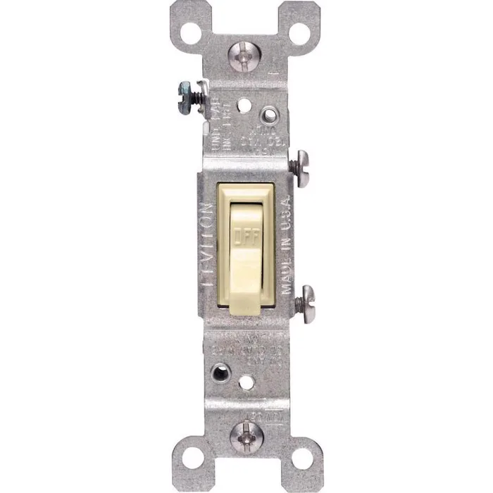 Leviton 15 amps Single Pole Toggle AC Quiet Switch Ivory 1 pk (Pack of 10)