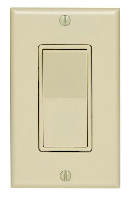 Leviton Decora 15 amps Single Pole Rocker Switch Ivory 1 pk