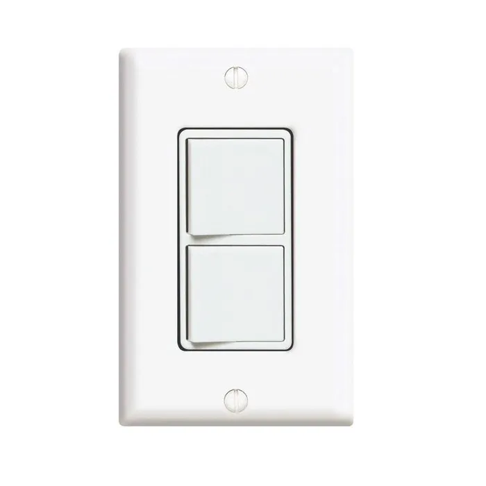 Leviton Decora 15 amps Single Pole Rocker Grounding Switch White 1 pk
