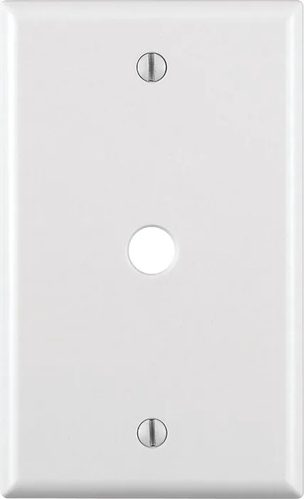 Leviton White 1 gang Thermoset Plastic Cable/Telco Wall Plate 1 pk (Pack of 25)