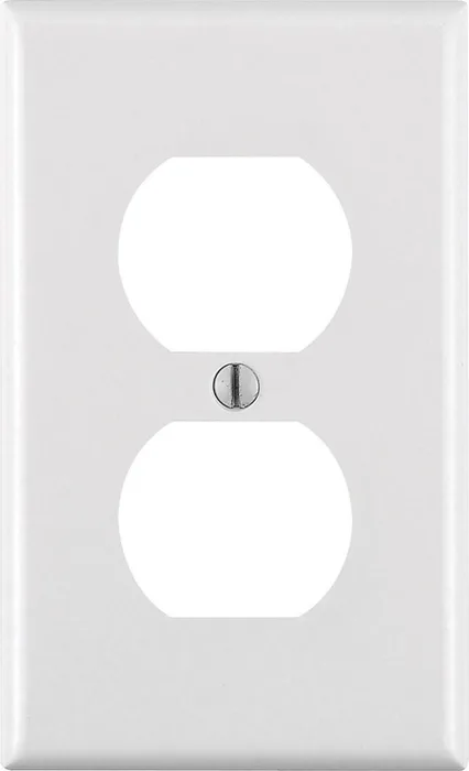Leviton White 1 gang Thermoset Plastic Duplex Wall Plate 1 pk (Pack of 20)