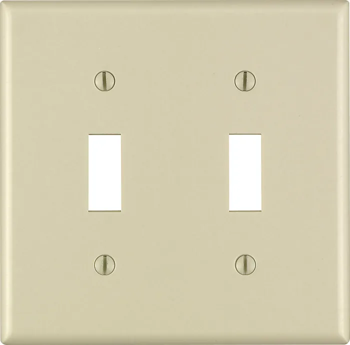Leviton Ivory 2 gang Thermoset Plastic Toggle Wall Plate 1 pk (Pack of 25)