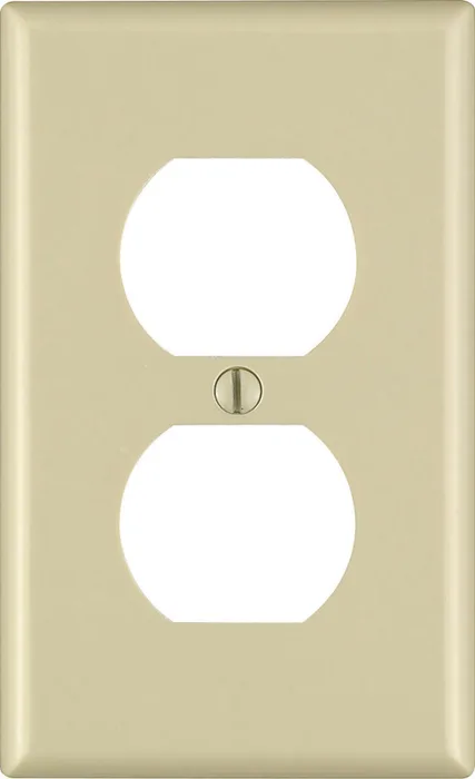 Leviton Ivory 1 gang Thermoset Plastic Duplex Wall Plate 1 pk (Pack of 20)