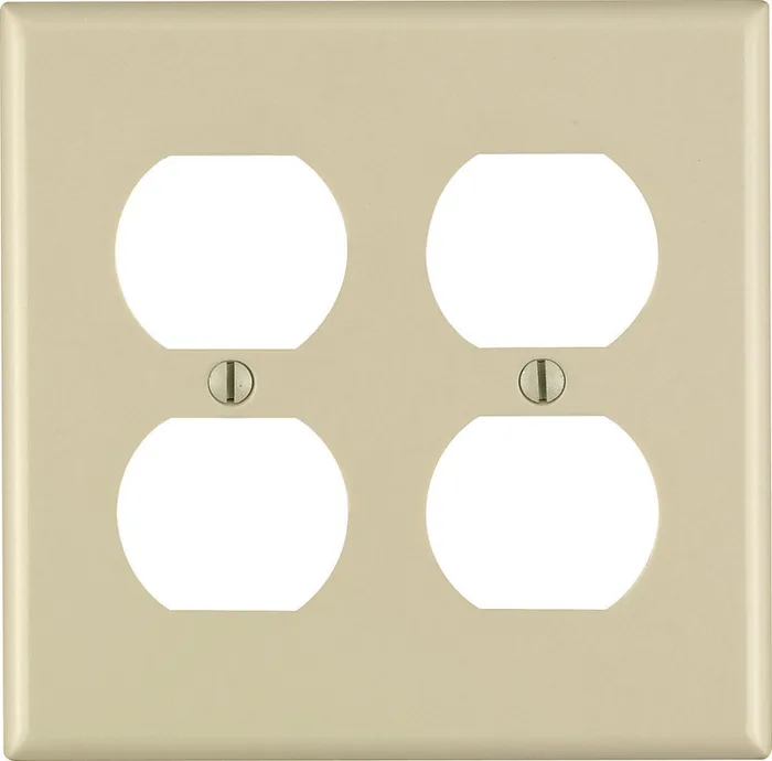 Leviton Ivory 2 gang Thermoset Plastic Duplex Wall Plate 1 pk (Pack of 25)