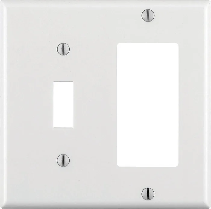 Leviton Decora White 2 gang Thermoset Plastic Decorator/Toggle Wall Plate 1 pk (Pack of 25)