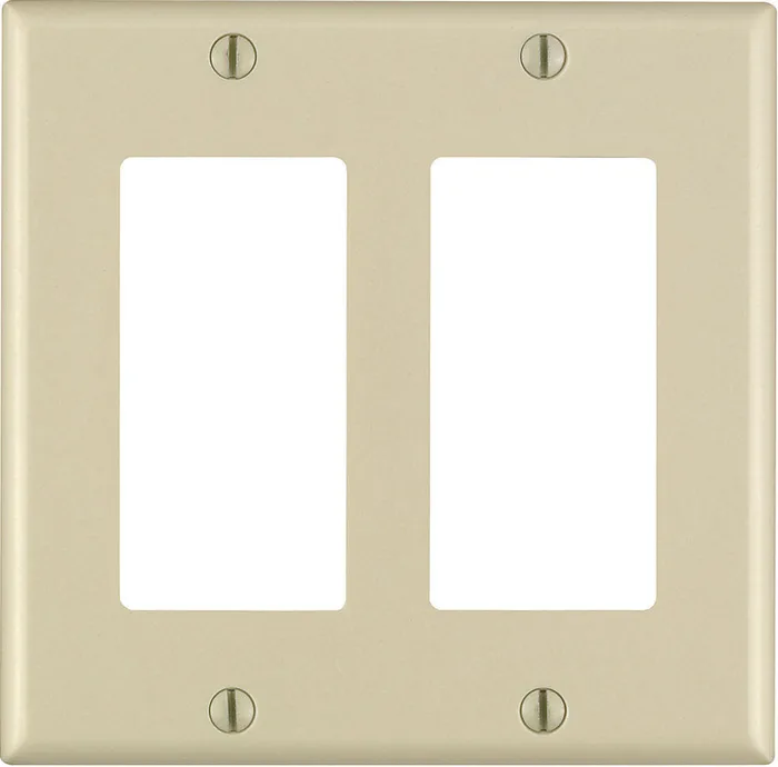 Leviton Decora Ivory 2 gang Thermoset Plastic Decorator Wall Plate 1 pk