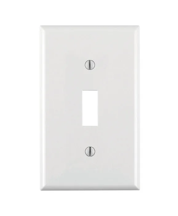 Leviton White 1 gang Thermoplastic Nylon Toggle Wall Plate 1 pk (Pack of 20)