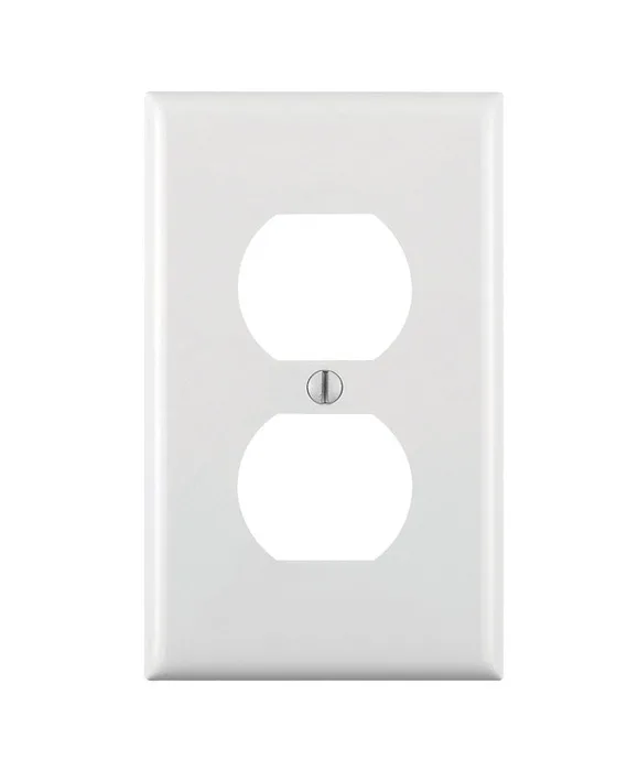 Leviton White 1 gang Thermoplastic Nylon Duplex Wall Plate 1 pk (Pack of 20)