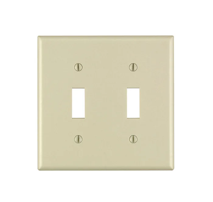 Leviton Ivory 2 gang Nylon Toggle Wall Plate 1 pk